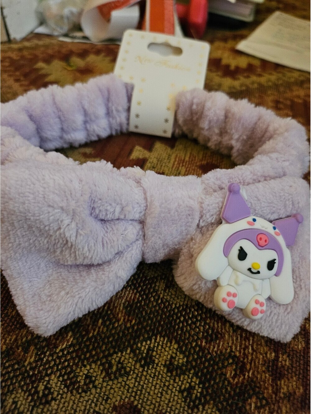 NEW -Sanrio Kuromi cinnamaroll Spa Headband Hair Holder Plush Headband NWT